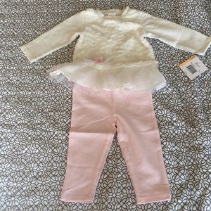 Little Me Peplum Top & Leggings Set- 12m